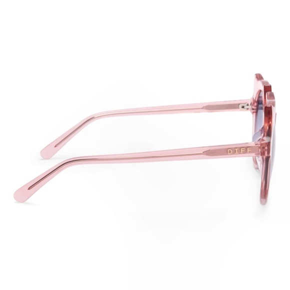 DIFF Lucky Cat Sunglasses Rose Crystal Frame Grey Lenses Kids Sunnies NWT - Picture 7 of 10